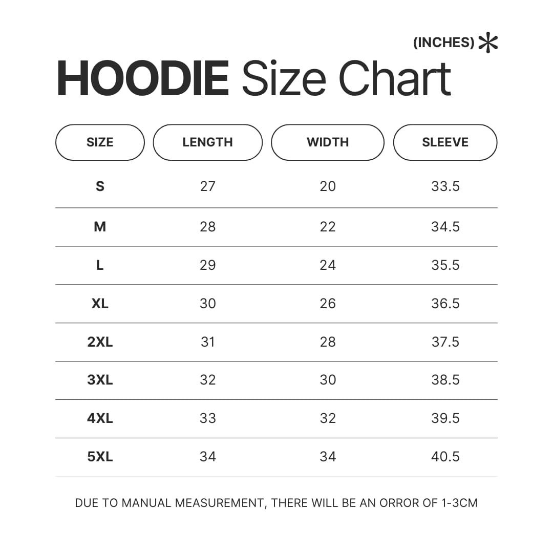 Hoodie Size Chart - Kygo Store