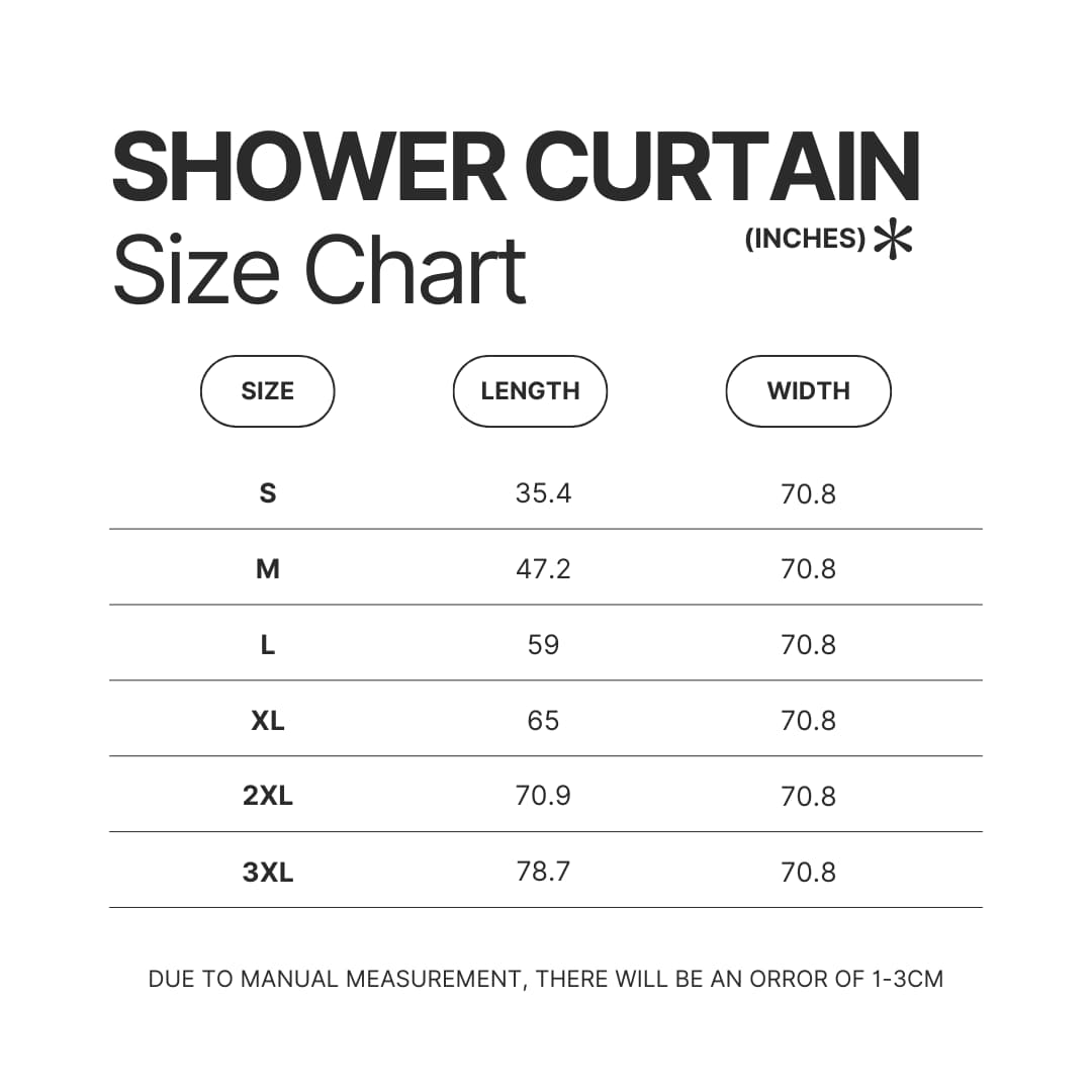 Shower Curtain Size Chart - Kygo Store