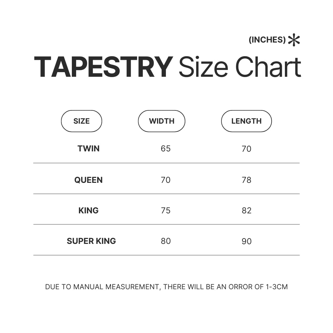 Tapestry Size Chart - Kygo Store