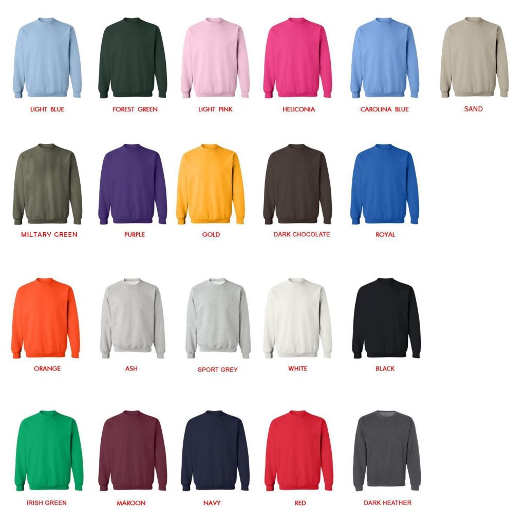 sweatshirt color chart - Kygo Store